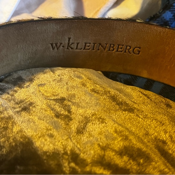 NWOT W. Klienberg genuine leopard hair calf belt* - Picture 5 of 8